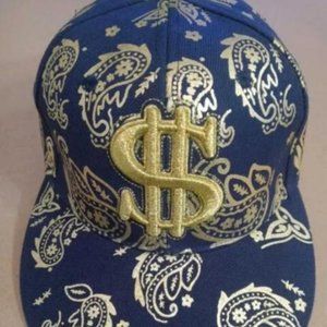 NEW Blue & Gold Money Fitted Hat Size 7 1/2